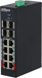 Dahua PoE Hardened Managed Desktop Layer 2 Switch, 12 Ports, 8x100M RJ-45 (PoE max 135W)
