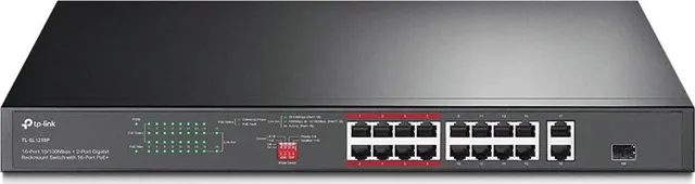 Switch TP-Link TL-SL1218P, 16 port, 10/100/1000 Mbps