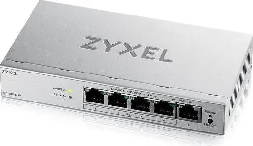 Zyxel GS1200-5HPV3 5-Port Gigabit PoE Web-Managed Switch