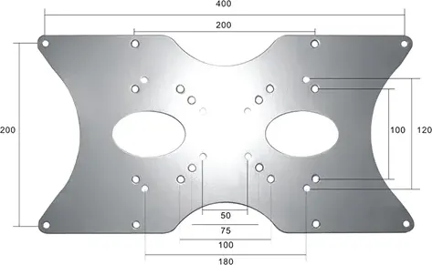 Adaptor VESA Neomounts by Newstar FPMA-VESA400, 400x200mm, suporta pana la 35kg, argintiu