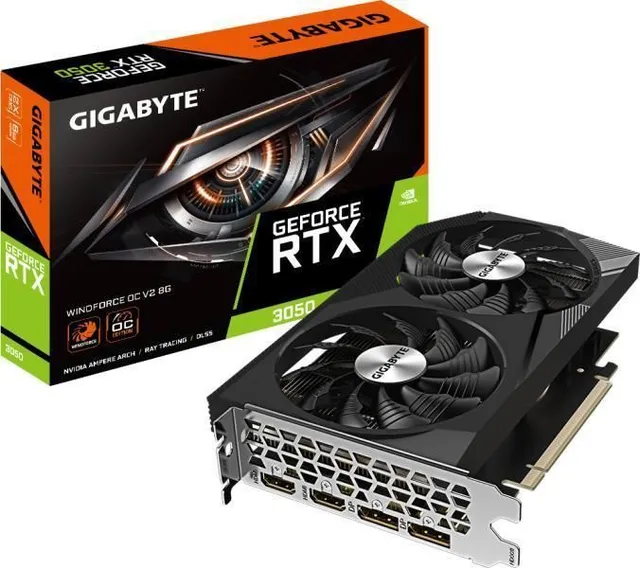 Placa video Gigabyte Geforce RTX 3050 Windforce OC V2, 8GB GDDR6, PCI Express 4.0, 128-bit