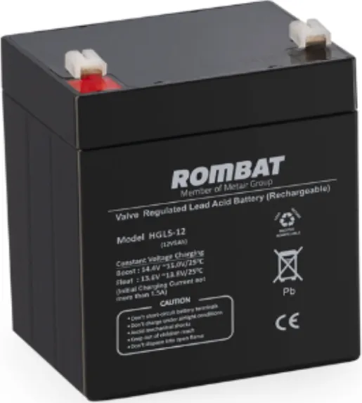 Acumulator stationar 5Ah/12V HGL12-5, Dimensiuni 90 x 70 x 107 mm