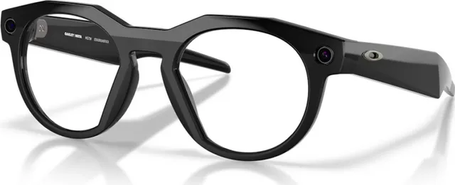 Oakley Meta HSTN AI Glasses Black Frame Clear Lenses Wide - High Bridge Fit