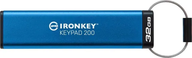 Memorie USB Kingston Keypad 200 32 GB, USB 3.2, Albastru