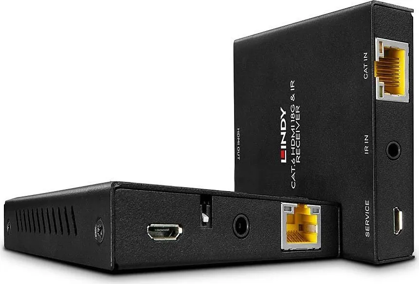 HDMI Extender Lindy, 50m, Cat 6, HDMI 4K60, interfata HDMI 2.0, latime de banda 18Gbps