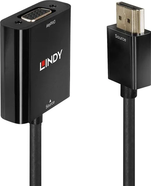 Adaptor Lindy LY-38291 HDMI 1.3 to VGA Converter, negru
