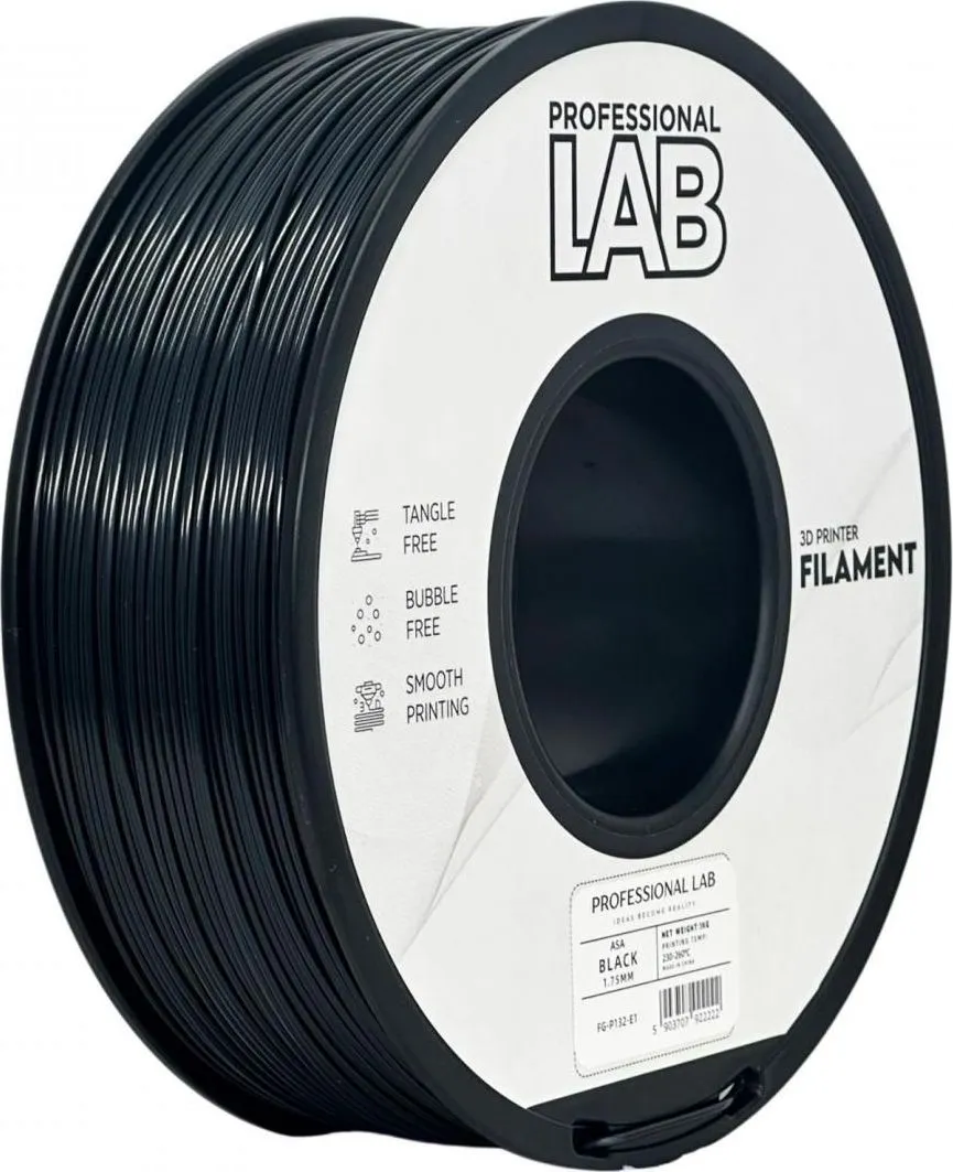 Filament 3D Proffesional Lab, Diamentru 1.75mm, Negru (ASA BLACK | PROF. LAB)