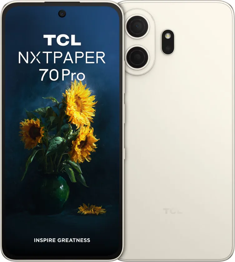 Telefon TCL Nxtpaper 70 Pro, Dual SIM, 8 GB RAM, 256 GB, 5G, Auriu