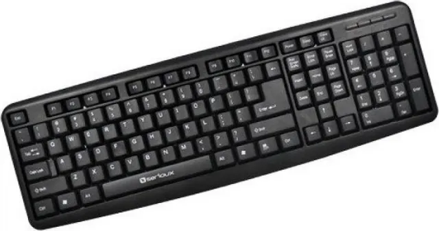 Tastatura Serioux 9400USB, cu fir, US layout, neagra, 104 taste, USB