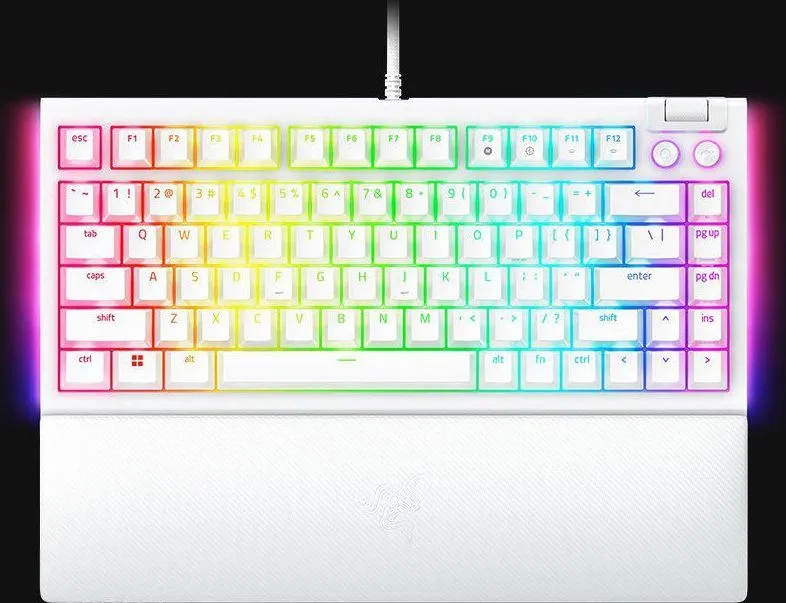 Tastatura Mecanica Gaming Razer BlackWidow V4 75%, RGB, USB, Alb, US
