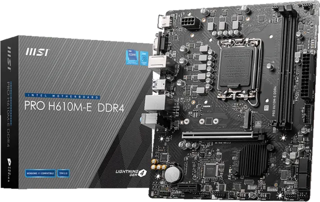 Placa de baza MSI PRO H610M-E DDR4, Socket 1700, DDR4, Micro-ATX