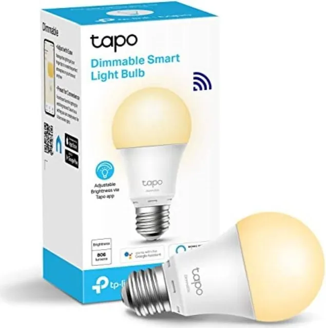 TP-Link Tapo L510E Smart bulb White, Yellow Wi-Fi, Dimmable, E27, Wi-Fi Protocol IEEE 802.11b/g/n