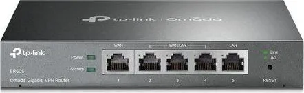 "Omada Gigabit VPN Router PORT: 1× Gigabit RJ45 WAN Port, 2× Gigabit RJ45 WAN/LAN Ports