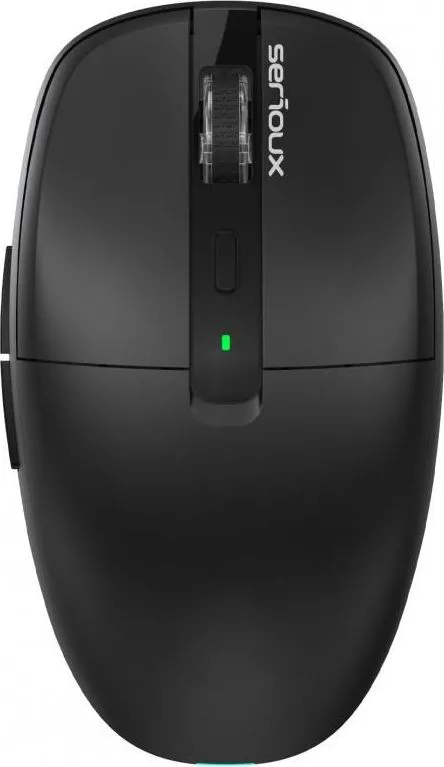 Mouse wireless AirFlow 2.4G+BT cu mod dual, cu receptor dual USB-A +USB-C, Reincarcabil USB-C, LED