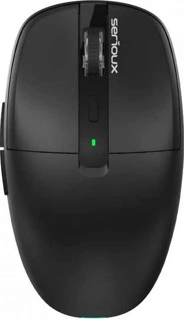 Mouse wireless AirFlow 2.4G+BT cu mod dual, cu receptor dual USB-A +USB-C, Reincarcabil USB-C, LED