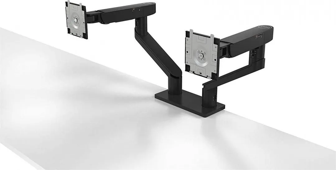 Suport Monitor de Birou Dual, Dell 482-BBDL, 19" - 38", VESA 100x100, suporta pana la 10kg, negru