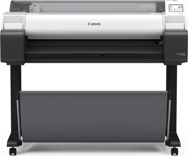 Plotter Canon TM-600, Format A0, 36", 5 culori MBK/BK/C/M/Y, Rezolutie imprimare: 2.400 x 1.200 dpi, Densitate duza: 1.200 dpi x 2 linii, Limbaje imprimare: HP-GL/2, HP RTL, PDF (ver. 1.7), JPEG (ver. JFIF 1.02), CALS G4 (trimitere numai prin FTP), Interfata: USB, Retea, WI-FI, Memorie standard:  2