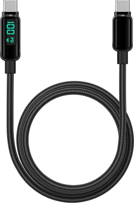 Cablu Lemontti LEMDDTCF100N, USB C/ 2 x USB C, 2m, Negru
