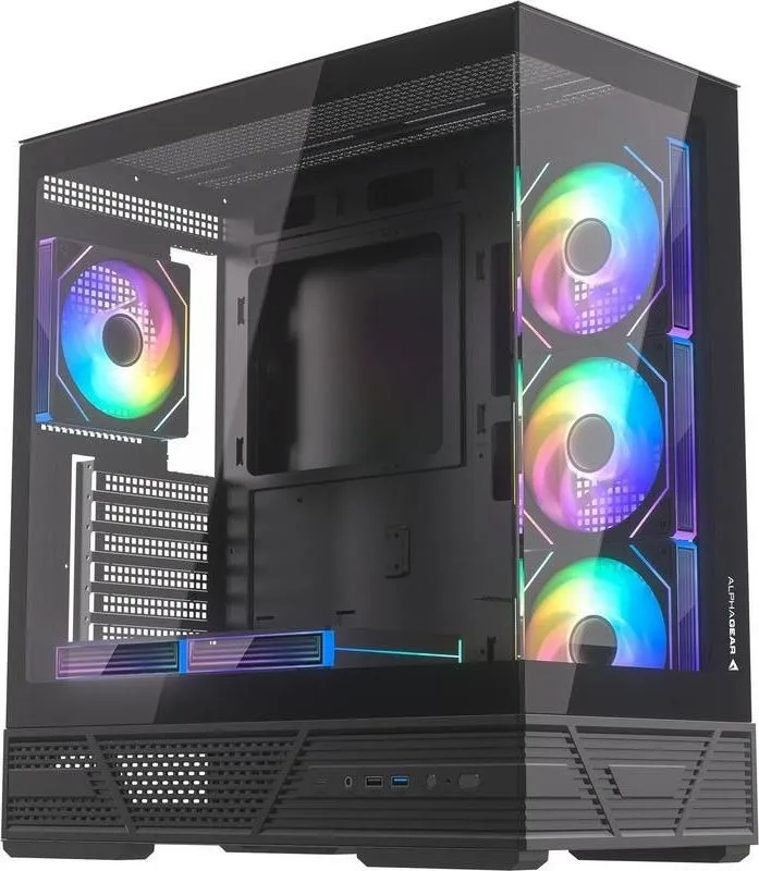 Carcasa Alphagear Dervish mark 2, RGB, Mid Tower, Black