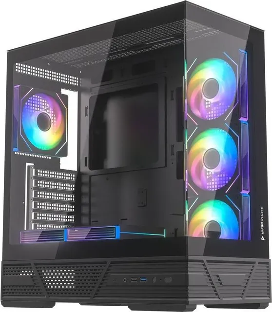 Carcasa Alphagear Dervish mark 2, RGB, Mid Tower, Black
