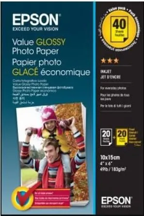 Hartie Glossy PHOTO- 10x15cm - 2x 20 sheets