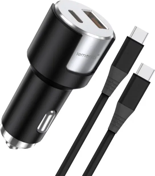 Incarcator Auto Lemontti LIAFCPD20WNA, 20W, 2 porturi, Negru