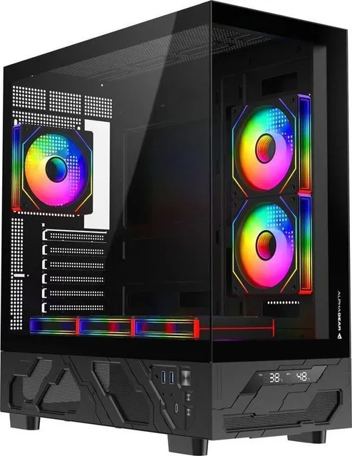 Carcasa Alphagear Dervish mark 1, RGB, Mid Tower, Black