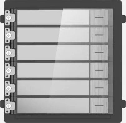 Modul de extensie videinterfon cu sase butoane de apelare Hikvision DS- KD-KK/S