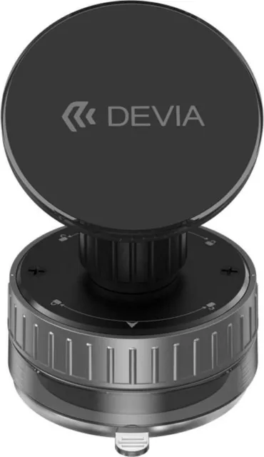 Suport Magnetic Devia Stand Ultra1, rotatie 360 grade, prindere ventuza, Negru