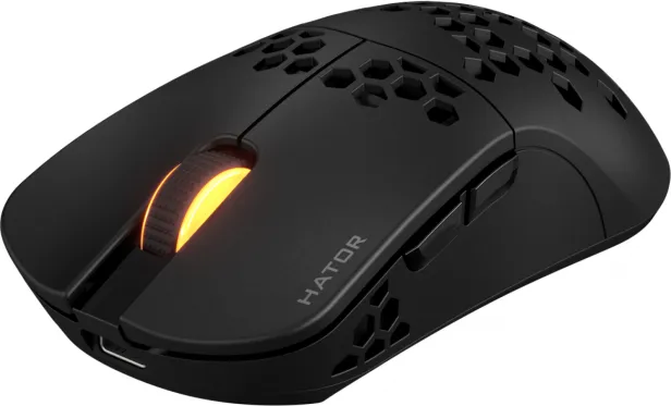 Mouse Gaming Wireless Hator Stellar Pro, 26000 dpi, negru