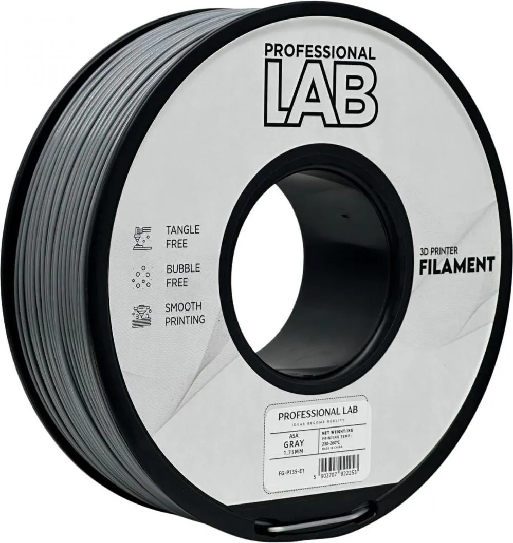 Filament 3D Proffesional Lab, Diamentru 1.75mm, Gri (ASA GRAY | PROF. LAB)