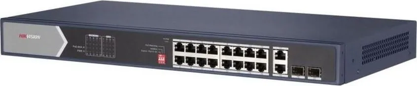 Switch Hikvision DS-3E0520HP-E, 16-port, PoE