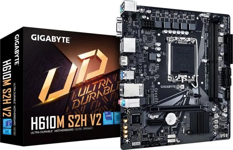 Placa de baza Gigabyte H610M S2H V2, Socket 1700, DDR5, Micro-ATX