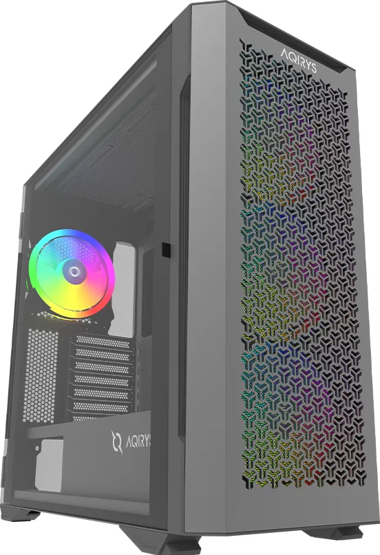 Carcasa Aqirys Aquilla, RGB, Mid Tower, Black