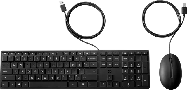 Kit wired tastatura si mouse HP 320MK, taste numerice, negru