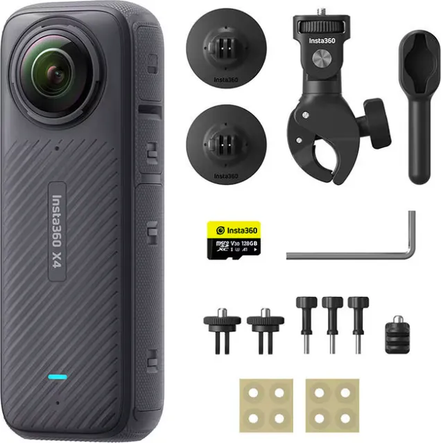 Insta360 X4 Cameră de Acțiune 360° 8K Motorcycle Bundle