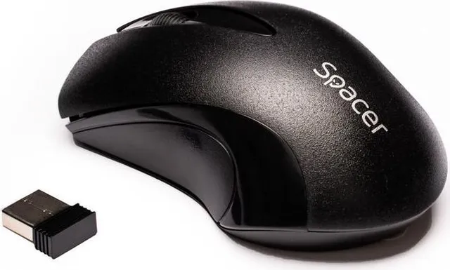 Mouse Wireless Spacer SPMO-W12, 1001 2000 dpi, Negru