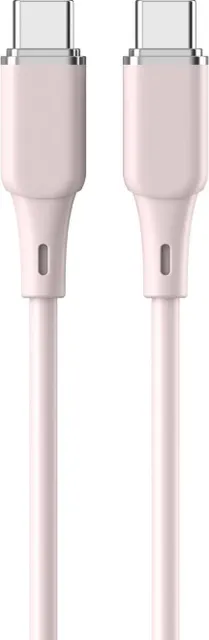 Cablu Lemontti Liquid Silicon, USB C/ USB C, 1.2m, Roz