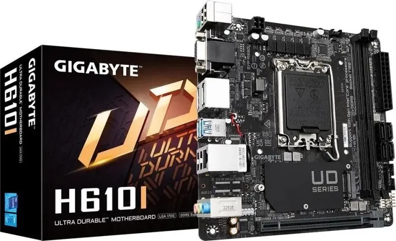 Placa de baza Gigabyte H610I, Socket 1700, DDR5, Mini-ITX