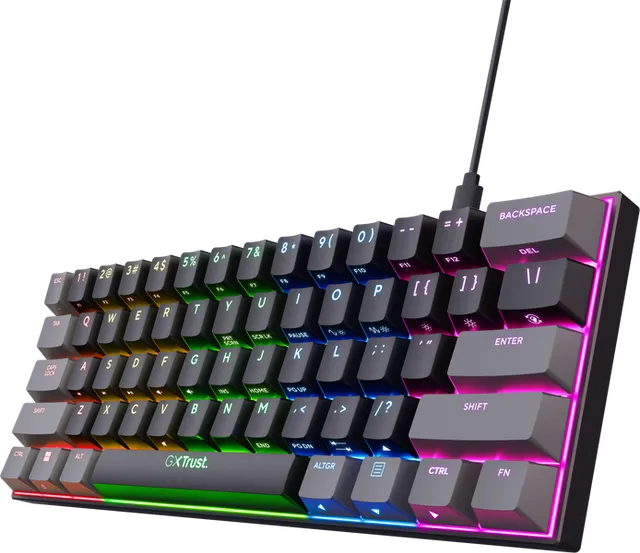 Tastatura Mecanica Gaming Trust GXT 867 Acira, USB, negru, EN US