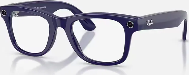 Ray-Ban Meta Wayfarer Gen 2 High Bridge Fit Shiny Cosmic Blue Clear/Sapphire Transitions 50-22
