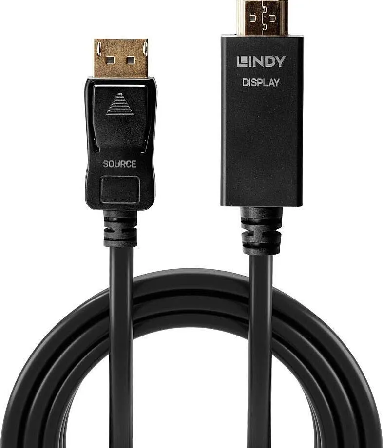 Cablu Lindy 10.2G, DisplayPort/ HDMI, 2m, Negru