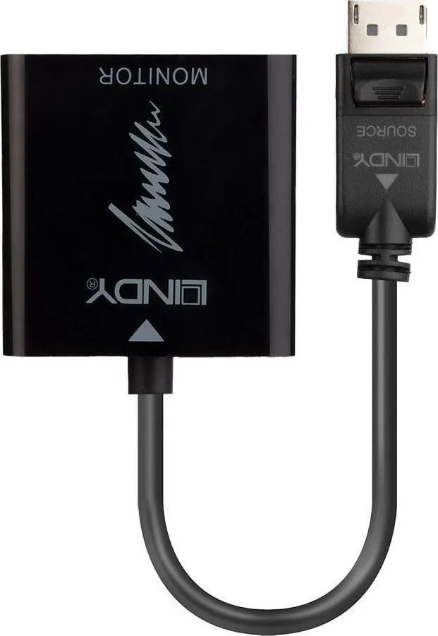 Adaptor Lindy LY-41068, DisplayPort 1.2 to HDMI 2.0 18G Active, negru