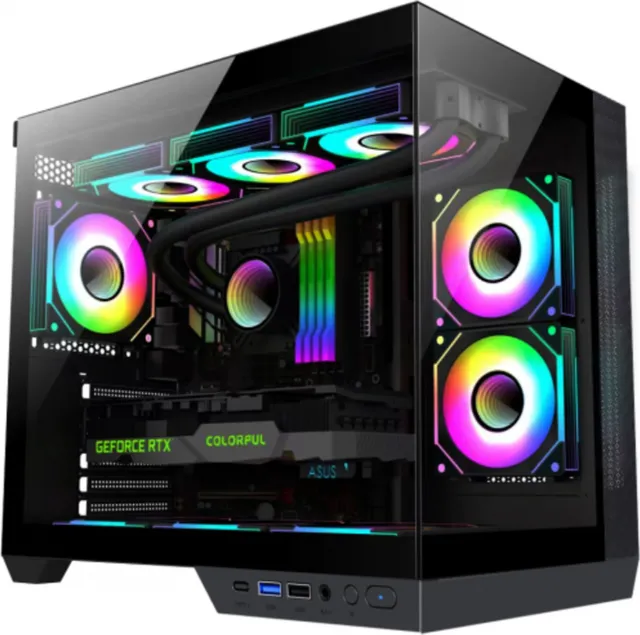 Carcasa gaming Serioux Shadow, fara sursa, tip middle tower, USB2.0x+HD Audio, USB3.0