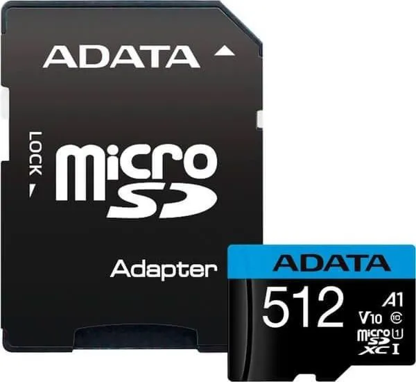 Card de Memorie MicroSDXC Adata 512GB citire 100 MB/s, scriere 25 MB/s, clasa de viteza 10