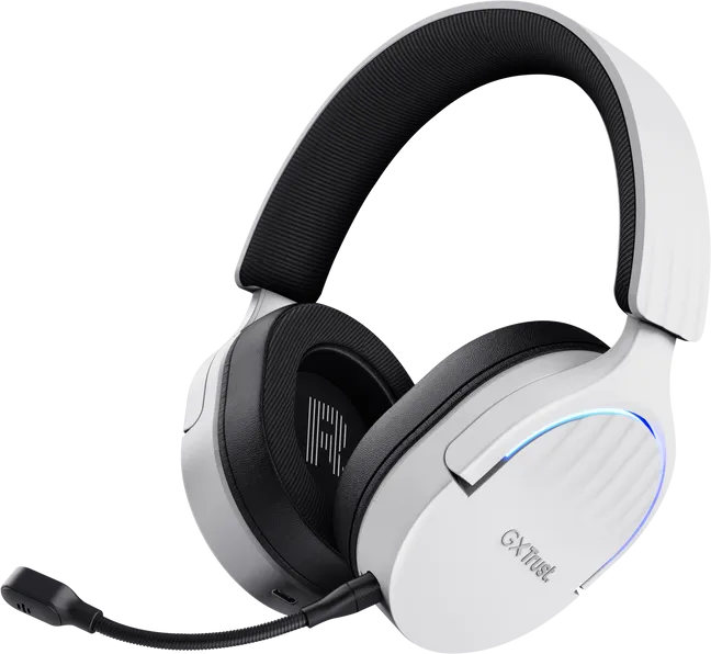 Casti Gaming Head-band Trust GXT 491W Fayzo, Wireless/Wired, Alb
