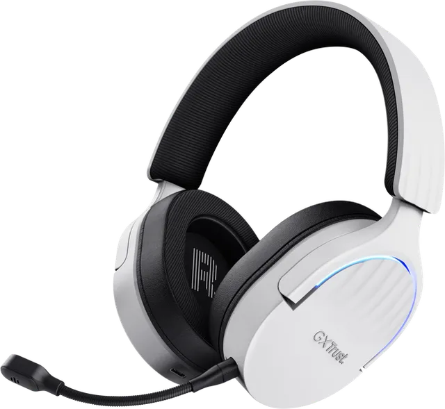 Casti Gaming Head-band Trust GXT 491W Fayzo, Wireless/Wired, Alb