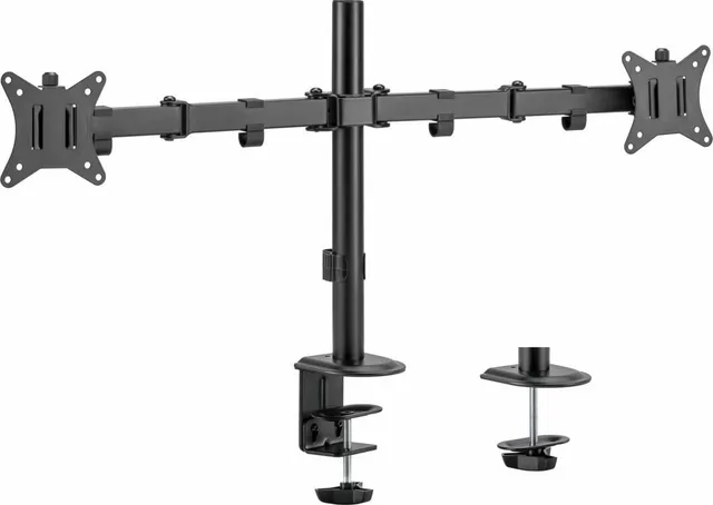 Suport 2 monitoare SeriouxMM66-C024, brat articulat monitor, compatibilitate dimensiune ecran 17"-32"
