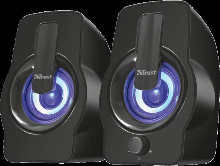 Boxe Stereo Trust Gemi RGB 2.0 Speaker, 6W, negru