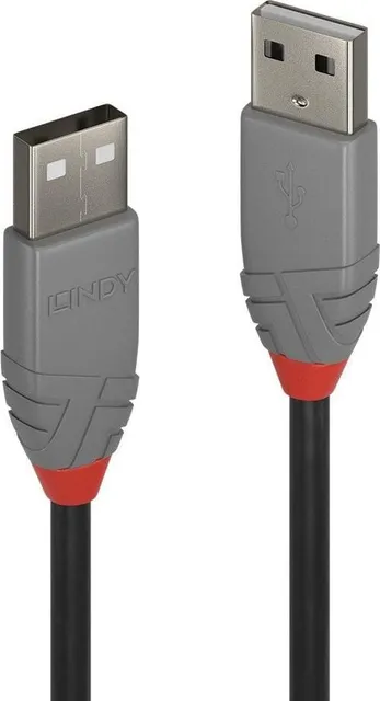Cablu transfer Lindy LY-36691, USB 2.0 Type A, 0.5m, Anthra Line